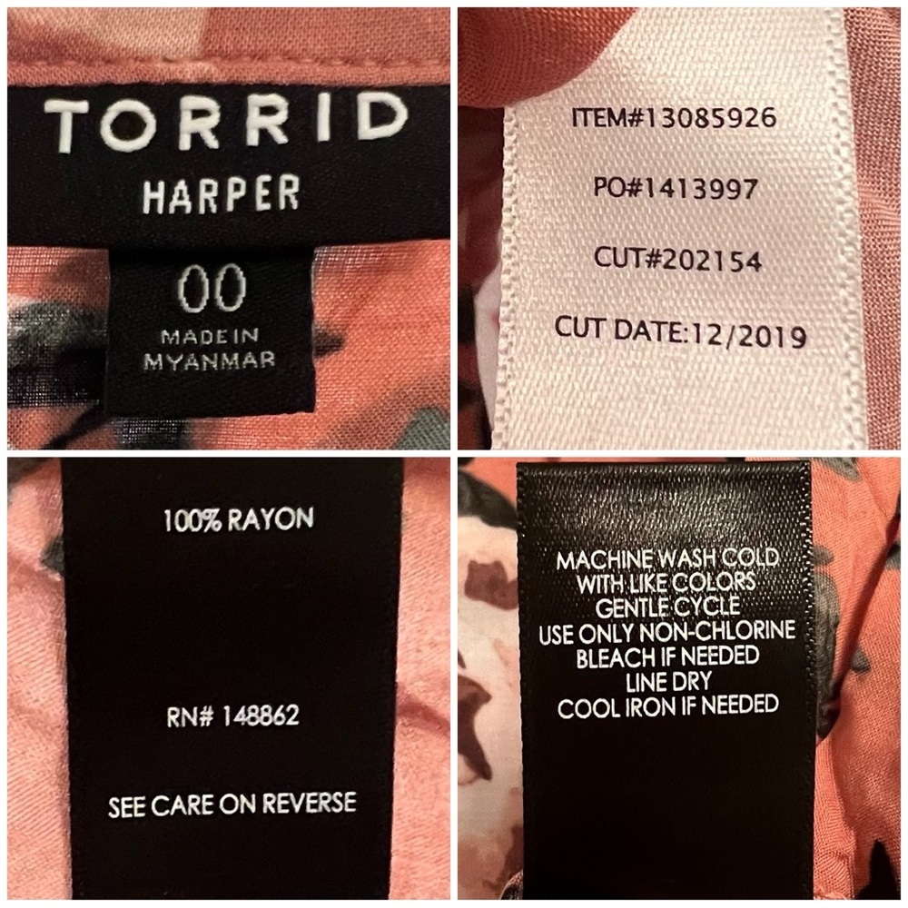 Torrid New Harper Challis Button Front 3 Quarter … - image 5